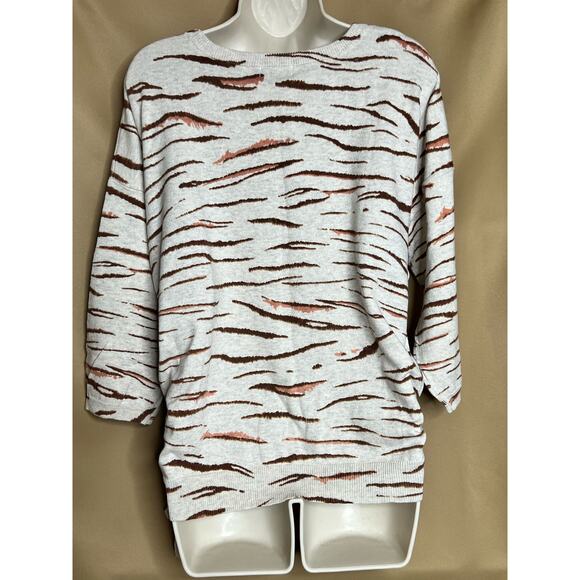 Democracy Zebra Stripe Sweater S NWT - Picture 7 of 9